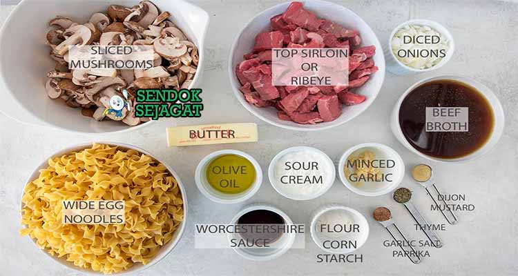 bahan bahan membuat beef stroganof