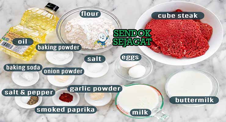 bahan bahan membuat chicken fried steak