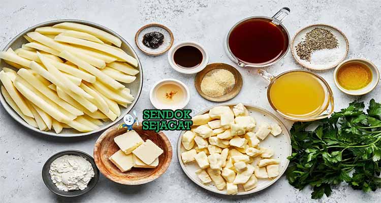 bahan bahan membuat poutine