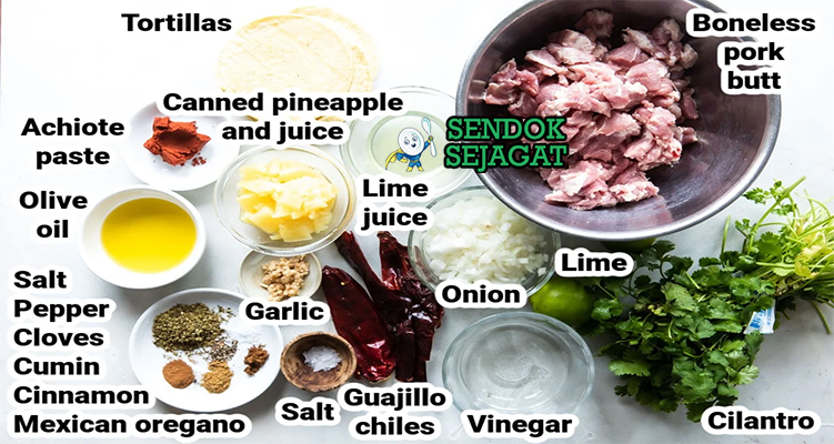 bahan bahan tacos al pastor