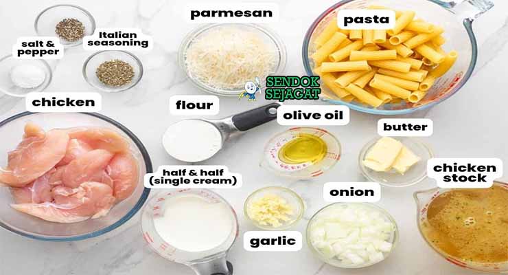 bahan bahan Chicken Parmigiana