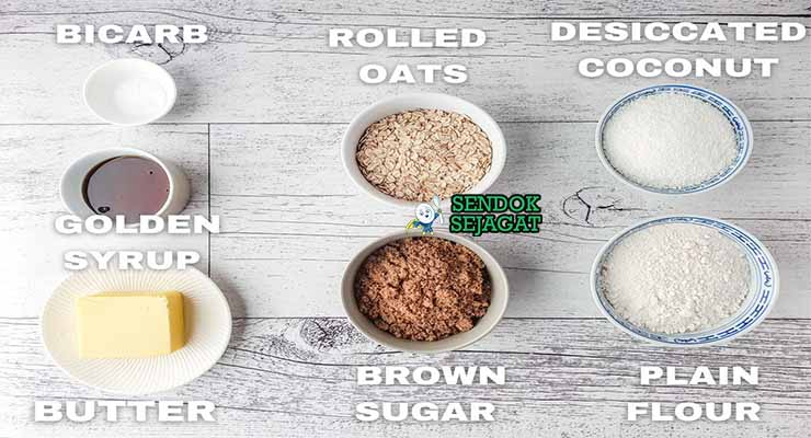 bahan bahan membuat anzac slice khas australia