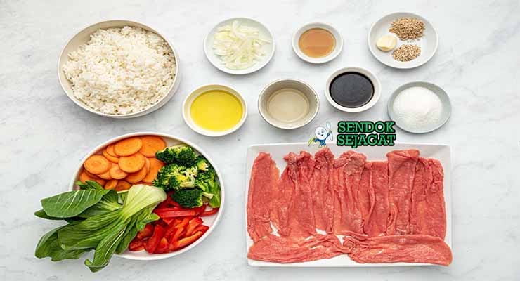 bahan bahan membuat Beef Yakiniku khas jepang