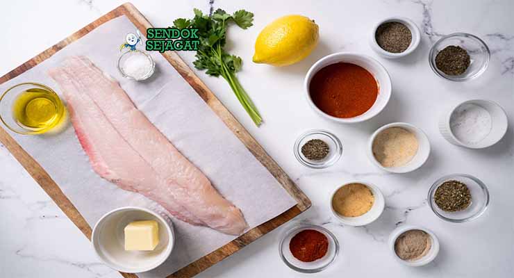 bahan bahan membuat Blackened Catfish