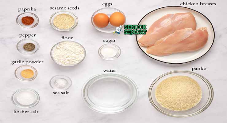 bahan bahan membuat Chicken Schnitzel