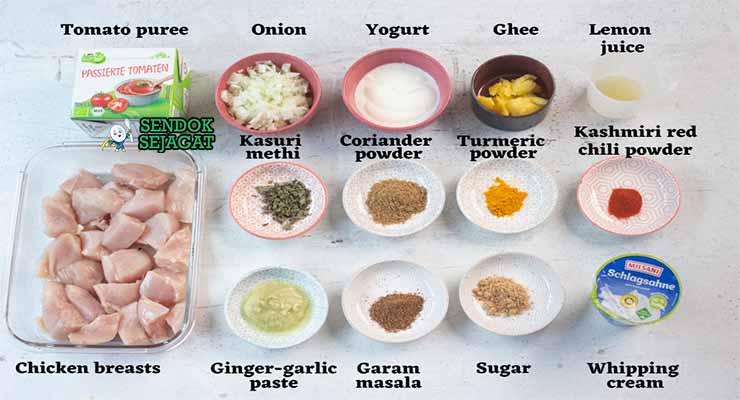 bahan bahan membuat Chicken Tikka Masala