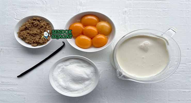 bahan bahan membuat Crème Brûlée khas prancis