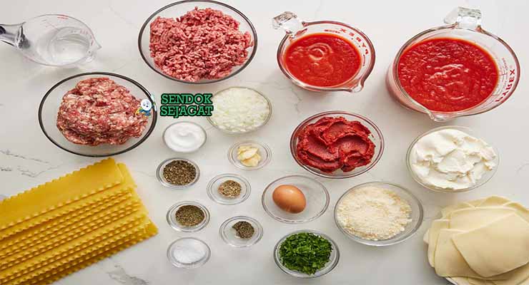 bahan bahan membuat lasagna