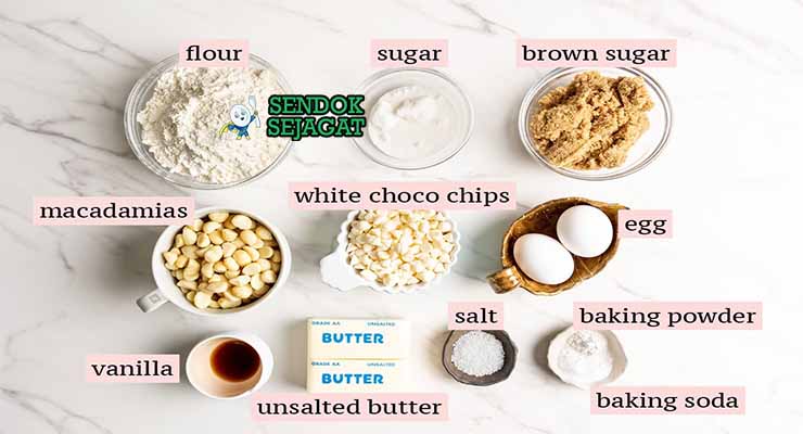 bahan-bahan-membuat Macadamia Nut Tart