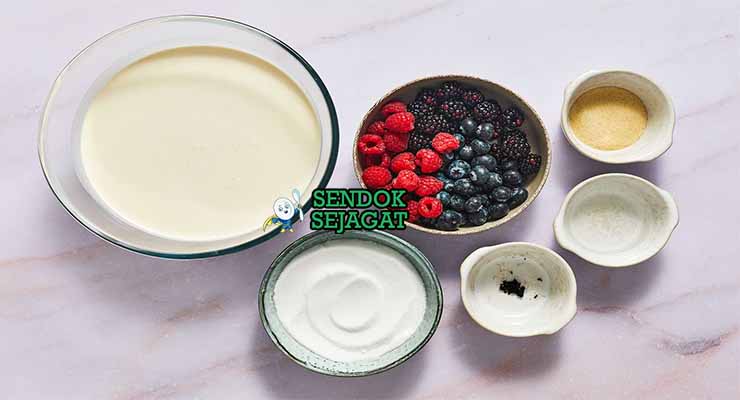 bahan bahan membuat Panna Cotta khas italia