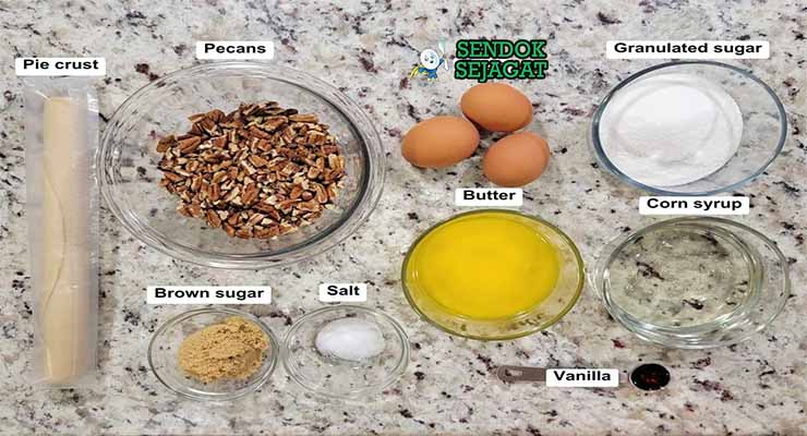 bahan bahan membuat Pecan Pie