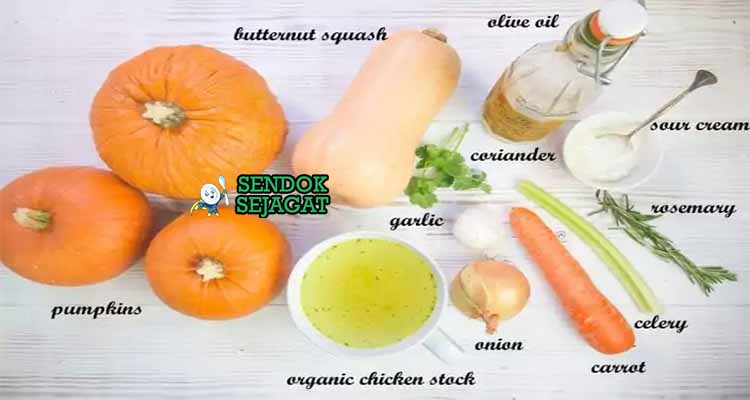 bahan bahan membuat pumpkin soup