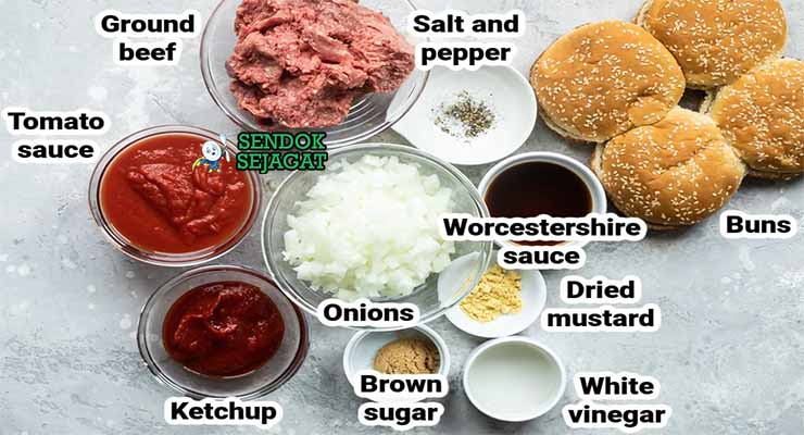 bahan bahan membuat Sloppy Joes