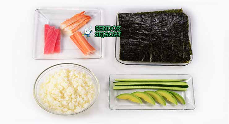 bahan bahan membuat sushi maki khas jepang