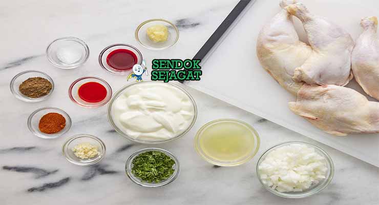 bahan bahan membuat resep Tandoori Chicken khas india