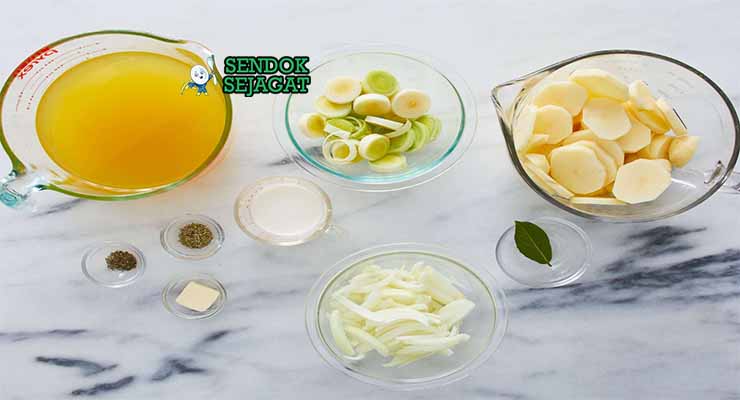 bahan bahan membuat Vichyssoise khas prancis
