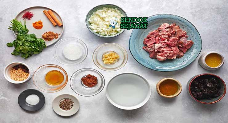 bahan bahan untuk membuat lamb tagine khas maroko