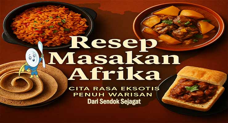Resep Masakan Afrika - Kolase Hidangan Tradisional dari Berbagai Negara