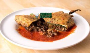Mexican Chiles Rellenos renyah dari Sendok Sejagat dengan paprika isi.