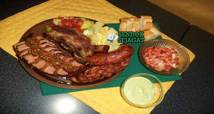 Argentinian Asado Sendok Sejagat dengan chimichurri.