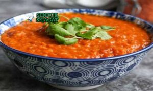 Ethiopian Misir Wat Sendok Sejagat dengan lentil pedas.