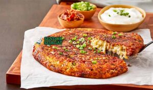 Rösti Swiss dengan Telur Rebus dan Kucai.