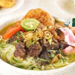 Soto Padang Sendok Sejagat dengan daging sapi.