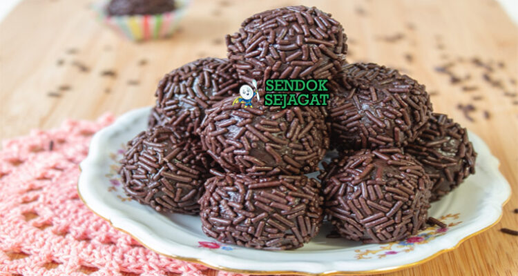 Brazilian Brigadeiro dengan taburan cokelat butiran