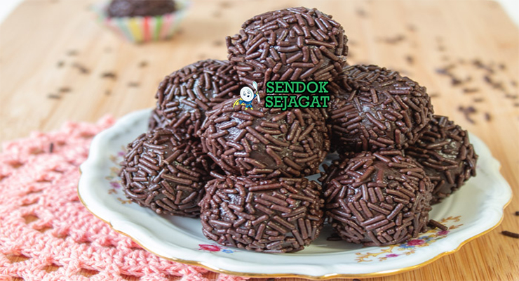 Brazilian Brigadeiro dengan taburan cokelat butiran