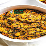 Egusi Soup Nigeria dengan biji egusi, bayam, dan fufu