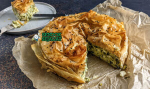 Kolokythopita Yunani dengan labu kuning dan filo pastry renyah