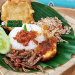 Nasi Megono Pekalongan dengan megono nangka muda dan ikan teri