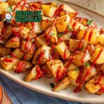 Patatas Bravas Spanyol dengan saus tomat pedas dan aioli