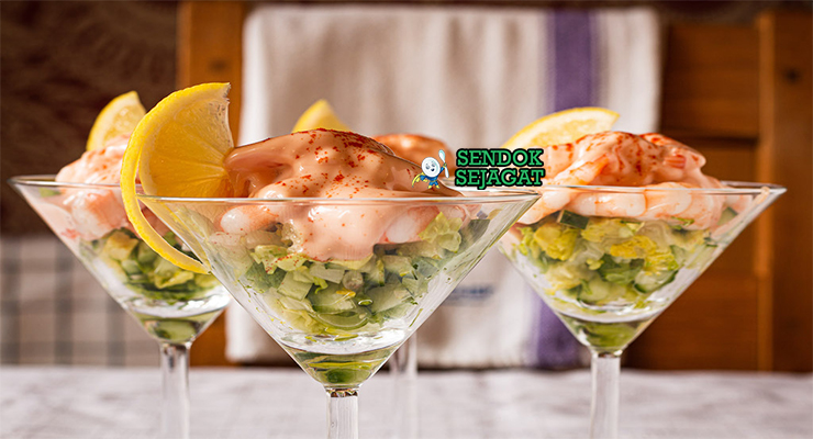 Prawn Cocktail Australia dengan udang segar dan saus koktail creamy