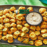 Southern Fried Okra Amerika dengan tepung jagung dan saus ranch