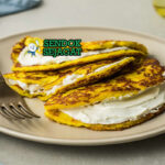 Venezuelan Cachapa dengan keju meleleh dan mentega