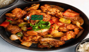 Chinese Sweet and Sour Pork dengan daging renyah dan saus kental