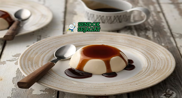Amarula Panna Cotta Dessert Krim Khas Afrika Selatan Amarula Panna Cotta krim liqueur dengan buah segar di gelas dessert