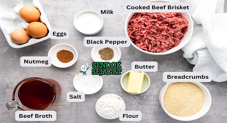Bahan Bitterballen lengkap daging ragout tepung roti telur