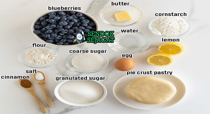 Bahan Blueberry Pie lengkap blueberry lemon tepung mentega