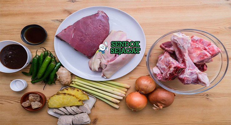 Bahan Bun Bo Hue lengkap mie sapi shank lemongrass chili sate