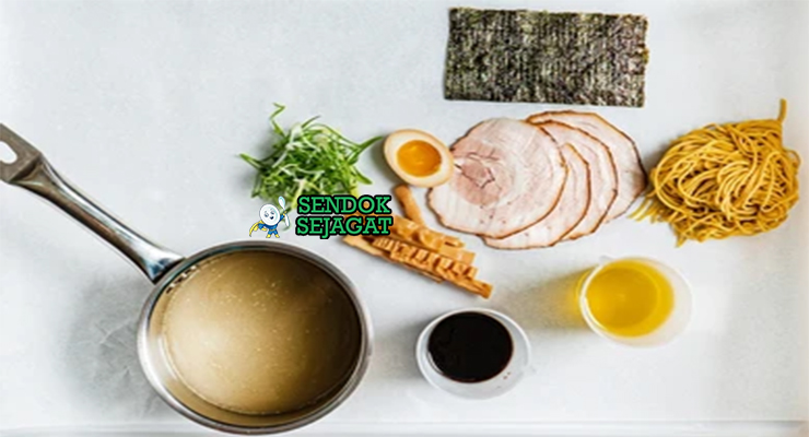 Bahan Chashu Men daging samcan mi ramen telur tare shoyu bonito nori