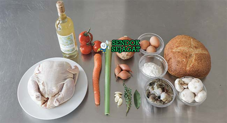 Bahan Chicken Marengo lengkap ayam tomat jamur anggur kaldu