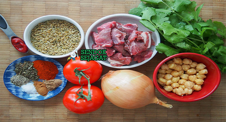 Bahan Chorba Frik lengkap bulgur daging tomat jahe kismis