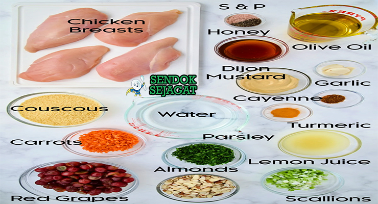 Bahan Couscous Tfaya lengkap couscous kismis almond saffron ayam bawang