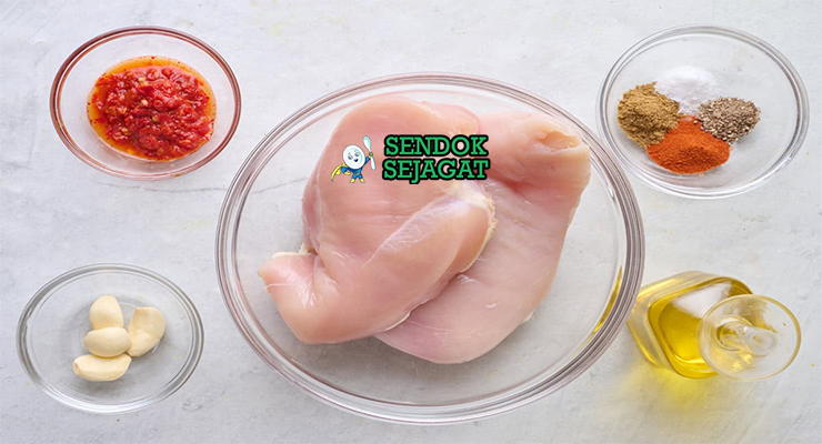 Bahan Harissa Chicken lengkap ayam harissa bawang lemon zaitun