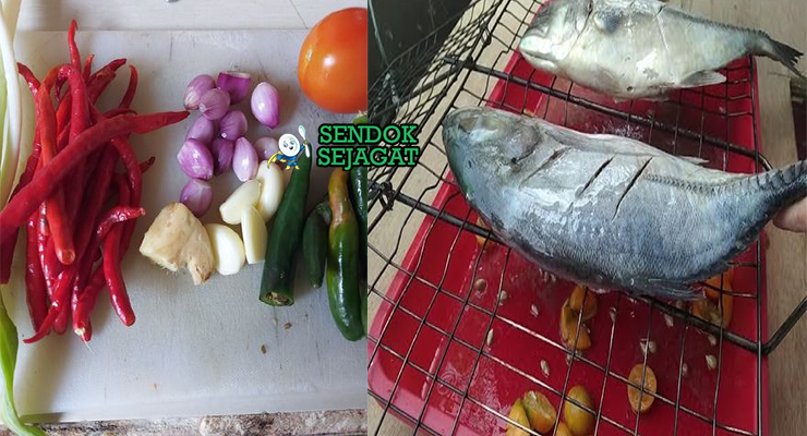 Bahan Ikan Bakar Manado lengkap tuna cabe tomat hijau kemangi