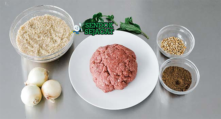 Bahan kibinai tepung butter daging domba keju cottage bawang jinten paprika