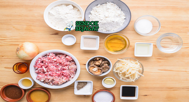 Bahan nikuman tepung tangzhong daging babi giling shiitake panko kecap oyster sauce sake