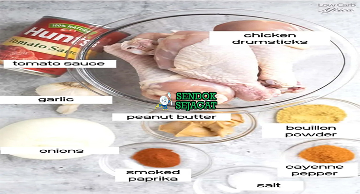 Bahan Poulet Nyembwe lengkap ayam kacang palem tomat cabai